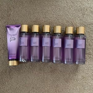 Victoria's Secret Love Spell Purple and Gold Set